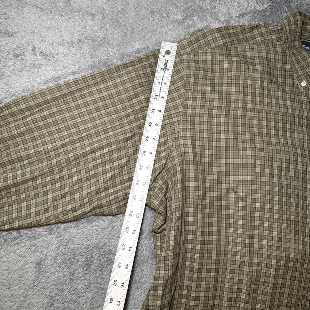 Ralph Lauren Yarmouth Button Down Long Sleeve Men's 16 1/2 36/37 Cotton Plaid